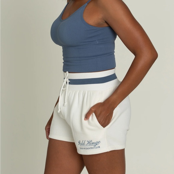 Gold Hinge Country Club Wide Band Sweat Shorts Size XS - Picture 10 of 16